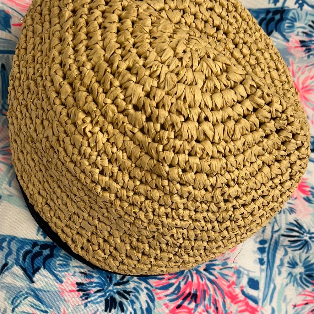 NWT Lilly Pulitzer Blue and Pink Wide-Brim Hat - Picture 6 of 14